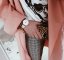 Naisten kulta Paul Rich -kello aitoa nahkahihnaa - Pink Leather