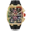 Zlaté pánské hodinky Ralph Christian s gumovým páskem The Polaris Chrono Ice - Midnight Radiance 42,5MM
