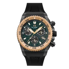 Relógio TW Steel homem preto com bracelete de borracha ACE Diver ACE413 44MM