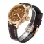 Zlaté pánske hodinky Aquatico Watches s koženým pásikom Big Pilot Brown Automatic 43MM