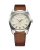 Stříbrné pánské hodinky Nivada Grenchen s koženým páskem Antarctic EGGSHELL BEIGE 32080A16 38MM Automatic