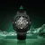 Men's black CIGA Design watch with rubber strap Mechanical Watch Eye Of Horus Black 48MM Automatic