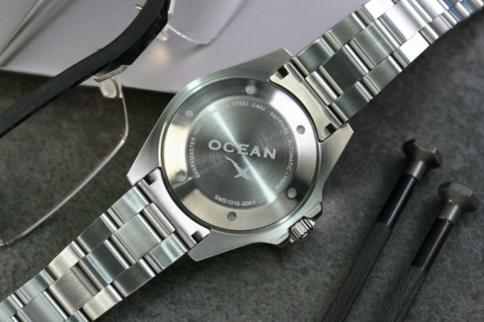 Muški srebrni sat Ocean X sa čeličnim remenom SHARKMASTER 1000 SMS1011B - Silver Automatic 44MM