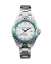 Zilverkleurig herenhorloge van Momentum Watches met stalen riem band Splash White 38MM