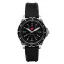 Męski srebrny zegarek Marathon Watches z gumowym paskiem Red Maple Jumbo Diver's Quartz 46MM