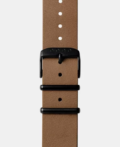 Men's black Eone watch with leather strap Bradley Apex Leather Tan - Black 40MM