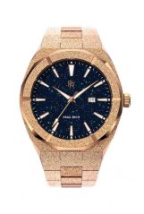 Men's Rose Gold Paul Rich Signature watch with steel strap Star Dust Frosted - Rose Gold Automatic 45MM