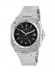 Stříbrné pánské hodinky Mondia s ocelovým páskem The Madison Shape - Silver / Black 40MM Automatic