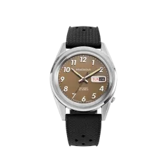 Stříbrné pánské hodinky Praesidus s gumovým páskem Rec Spec - Tropic Rubber 38MM Automatic