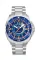 Męski srebrny zegarek Delma Watches ze stalowym paskiem Star Decompression Timer Silver / Blue 44MM Automatic