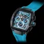 Schwarze Herrenuhr Ralph Christian mit Gummiband The Intrepid Sport - Arctic Blue 42,5MM