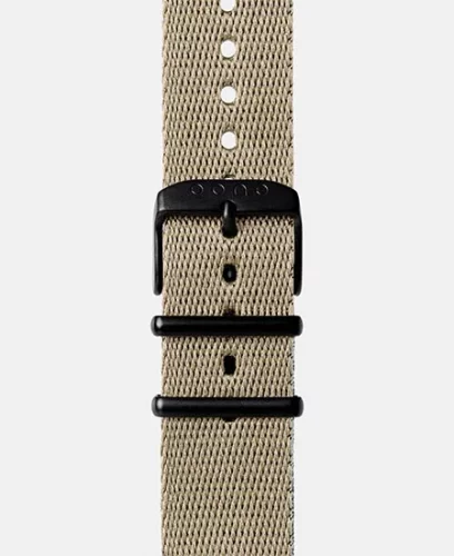 Montre Eone pour homme en couleur argent avec ceinture en nylon Bradley Apex Beige - Silver 40MM