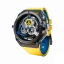 Relógio masculino de prata Mazzucato com bracelete de borracha Rim Sport Black / Yellow - 48MM Automatic