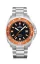 Muški srebrni sat Delma Watches s čeličnim pojasom Shell Star Silver / Orange 44MM Automatic