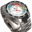 Ασημένιο ρολόι NTH Watches για άντρες με ιμάντα από χάλυβα  DevilRay GMT With Date - Silver / White Automatic 43MM