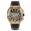 Zlaté pánske hodinky Ralph Christian s koženým opaskom The Intrepid Chrono - Gold 42,5MM