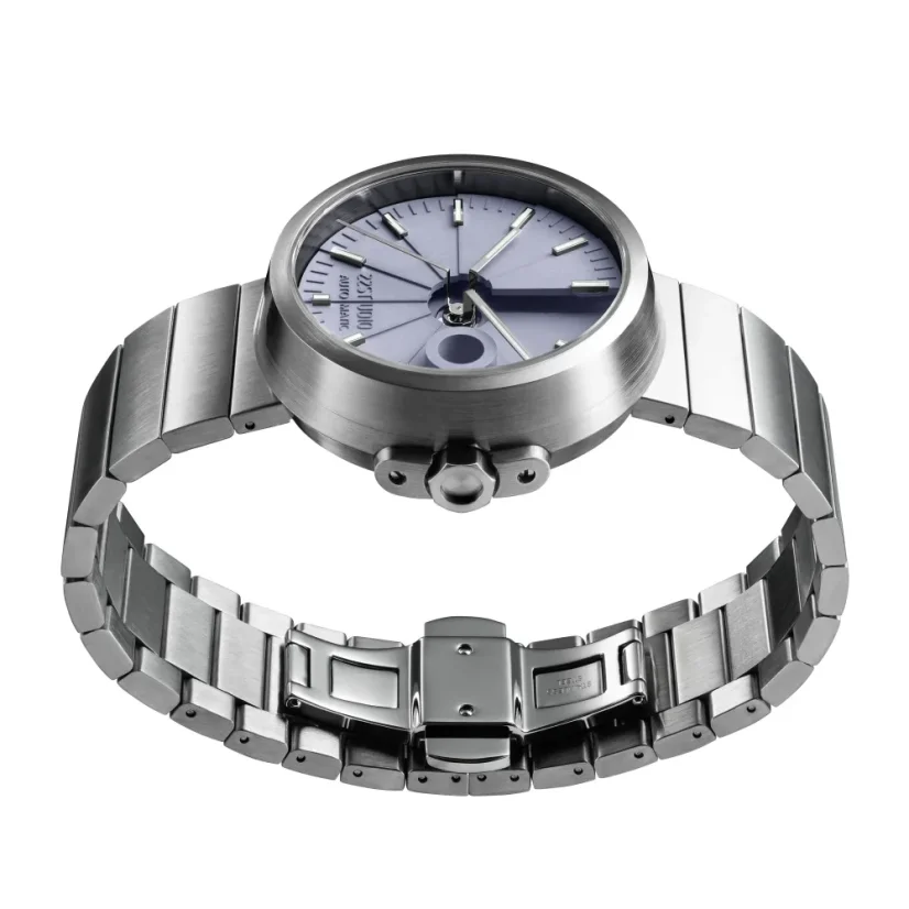 Zilverkleurig herenhorloge van 22Designstudio Watches met stalen band Concrete Sport 45MM Automati