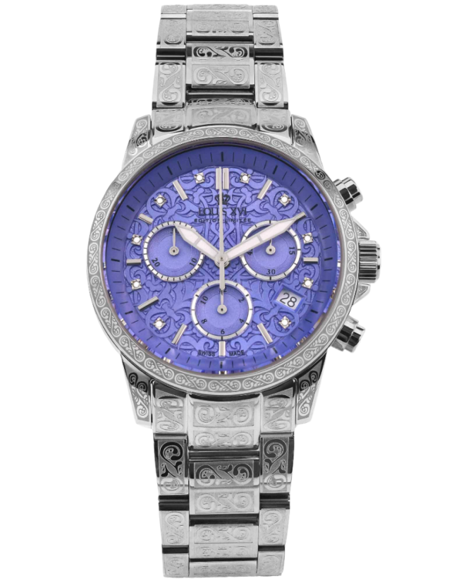 Women's silver Louis XVI watch with steel strap Palais Royale Woman With Diamond 6024 - Silver 38MM