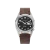 Stříbrné pánské hodinky Praesidus s koženým páskem Rec Spec - White Popcorn Brown Leather 38MM Automatic