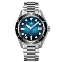 Zilverkleurig herenhorloge van Phoibos Watches met stalen band Argo PY052B - Automatic 40,5MM