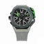 Černé pánské hodinky Mazzucato Watches s gumovým páskem RIM Monza Black / Green - 48MM Automatic