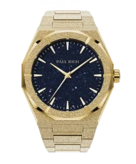 Men's gold Paul Rich watch with steel strap Frosted Star Dust II - Gold 43MM