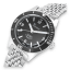 Miesten hopeinen Squale - kello teräsrannekkeella Super-Squale Arabic Numerals Black Bracelet - Silver 38MM Automatic