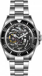 Stříbrné pánské hodinky Ocean X s ocelovým páskem SHARKMASTER 1000 Skeleton SMS1011S - Silver Automatic 44MM