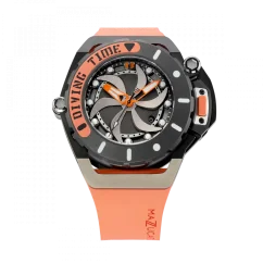 Men's Mazzucato black watch with rubber strap RIM Scuba Black / Orange - 48MM Automatic