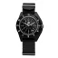 Čierne pánske hodinky Marathon Watches s nylonovým pásikom Official USMC Black Pilot's Navigator with Date 41MM
