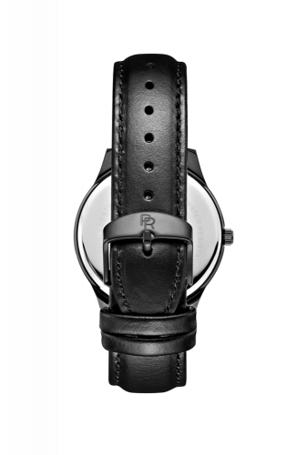 Relógio Paul Rich masculino em preto com pulseira de couro genuíno Onyx - Leather