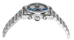 Relógio Cimier pulseira de prata com pulseira de aço para homem 711 HERITAGE CHRONOGRAPH MESH Blue 39,5MM Automatic