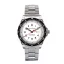 Męski srebrny zegarek Marathon Watches ze stalowym paskiem Arctic Edition Jumbo Day/Date Automatic 46MM
