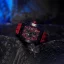Černé pánské hodinky Tsar Bomba Watch s gumovým TB8204Q - Black / Red 43,5MM