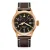 Relógio Aquatico Watches ouro para homens com pulseira de couro Big Pilot Black Automatic 43MM