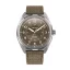 Strieborné pánske hodinky Circula Watches s koženým pásikom ProTrail - Umbra 40MM Automatic