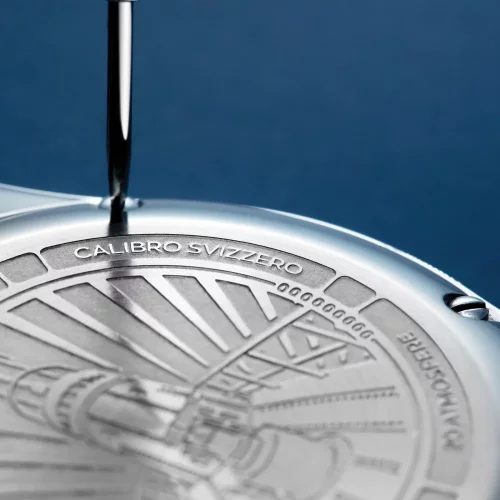 Strieborné pánske hodinky Venezianico s oceľovým pásikom Nereide Tungsteno 4521501C Blue 42MM Automatic