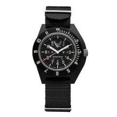 Men's black Marathon watch with nylon strap Official USAF™ Pilot's 41MM