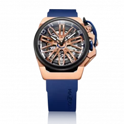 Orologio Mazzucato bracciale da uomo nero con elastico RIM Gt Black / Blue - 42MM Automatic