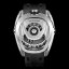 Tsar Bomba Watch zilveren herenhorloge met rubberen band TB8213 - Silver / Black Automatic 44MM