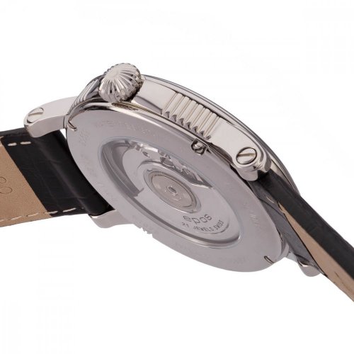Ασημένιο ανδρικό ρολόι Epos με δερμάτινο λουράκι Emotion 24H 3390.302.20.14.25 41 MM Automatic