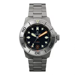 Strieborné pánske hodinky Draken s oceľovým pásikom Tugela – Steel 42MM