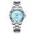 Men's silver Aquatico Watches with steel strap Dolphin Dive Watch Tiffany Blue Dial 39MM