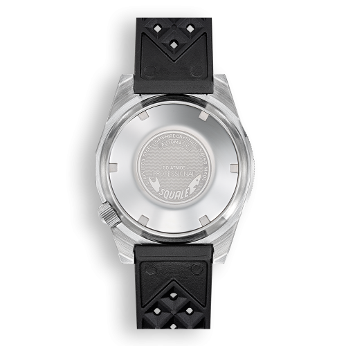 Zilverkleurig herenhorloge van Squale 1521 Ocean COSC Rubber - Silver 42MM Automatic