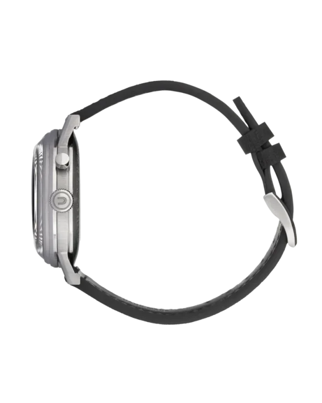 Men's silver Undone Watch with leather strap Urban Automatic Eclipse 40MM