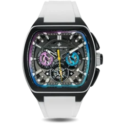 Orologio da uomo nero Ralph Christian con un braccialetto di gomma The Vector Sport - Polar Flux 47MM