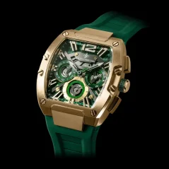 Relógio de homem Ralph Christian ouro com pulseira de borracha The Intrepid Sport - Gold 42,5MM