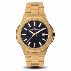 Zlaté pánské hodinky Ralph Christian s ocelovým páskem The Frosted Stellar - Gold 42,5MM