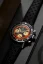 Men's silver Nivada Grenchen watch with rubber strap Chronoking Paul Newman Orange 87034Q01 38MM