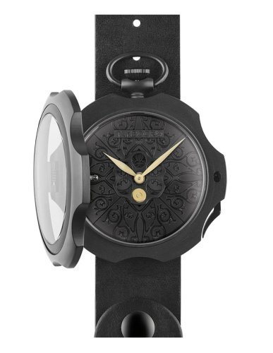 Czarny zegarek męski Mondia ze skórzanym paskiem Tattoo Dirty Black 48MM